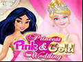 Juego Princess Pink And Gold Wedding