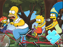 Juego Jigsaw Puzzle: Simpson Family Riding