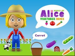 Juego World of Alice Vegetables Names