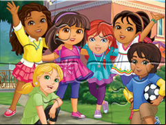 Juego Jigsaw Puzzle: Dora Into City