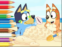 Juego Coloring Book: Bluey On The Beach