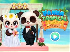 Juego Panda Tropical Wedding Story