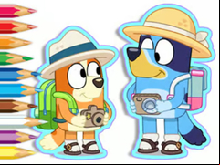 Juego Coloring Book: Bluey Camping