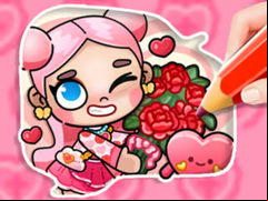 Juego Coloring Book: Avatar Valentine's