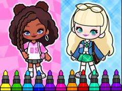 Juego Coloring Book: Aha World Sporty Girl