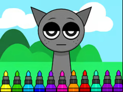 Juego Coloring Book: Sprunki Incredibox Gray
