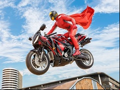 Juego Real Motorbike Super Hero Stunt 3D
